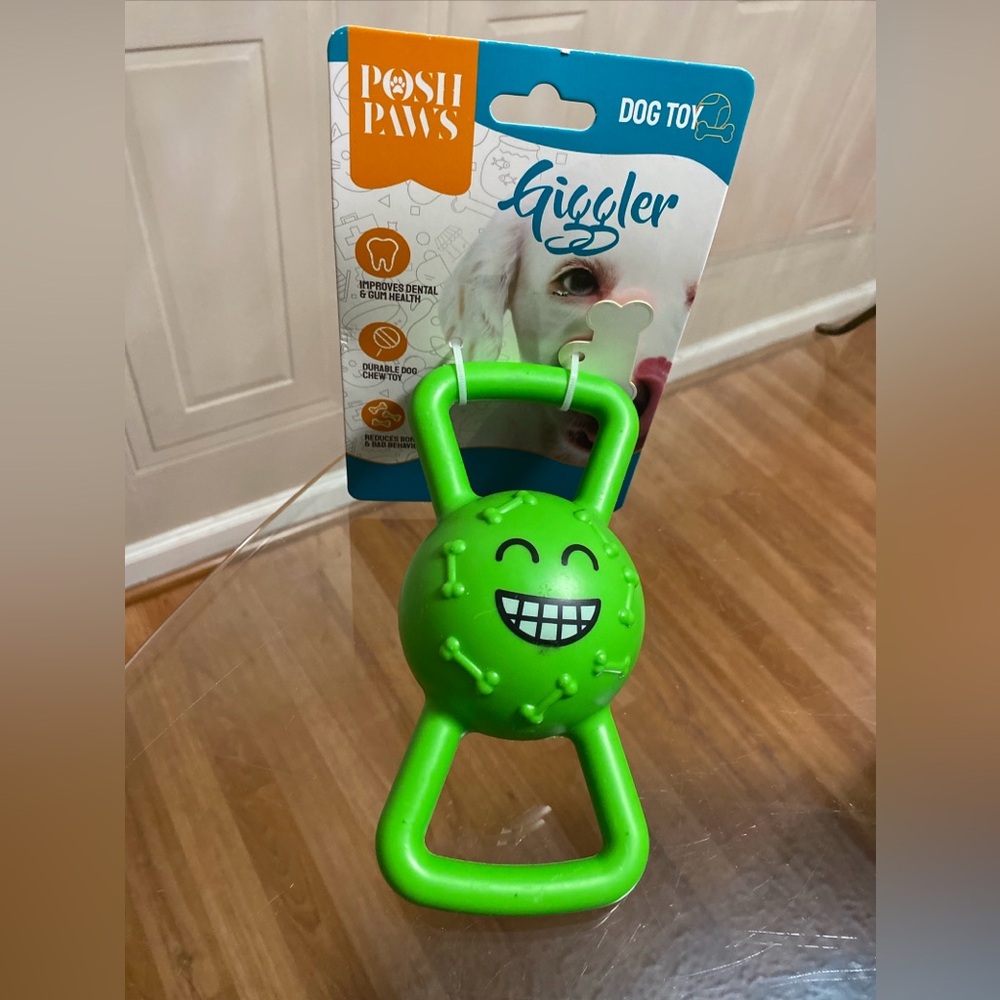 - Posh Paws Dog Chew Toy Interactive Giggler Ball Play Reduce Boredom Teet…